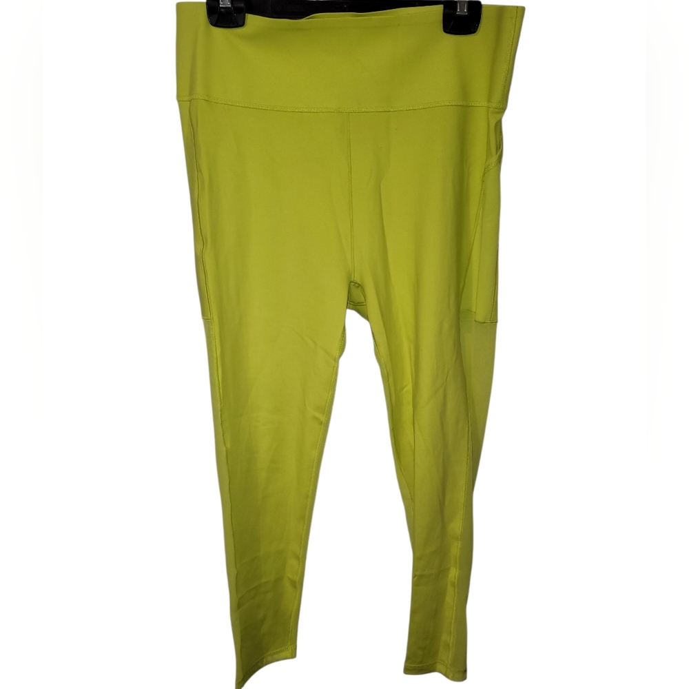 IVY PARK|Adidas Bright Neon Yellow Women's Leggings (Size XL) - Picture 4 of 7